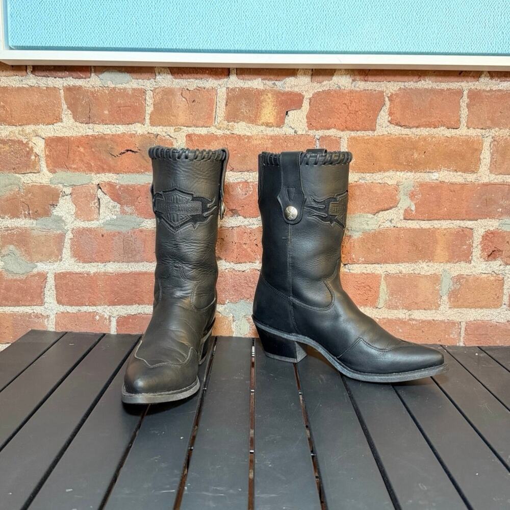 Vintage Harley Davidson Cowboy Boot